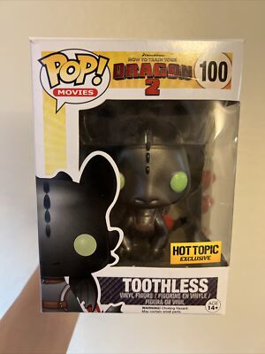 Funko Pop 100 Toothless How To Train Your Dragon 2 Hot Topic Exclusive Metallic