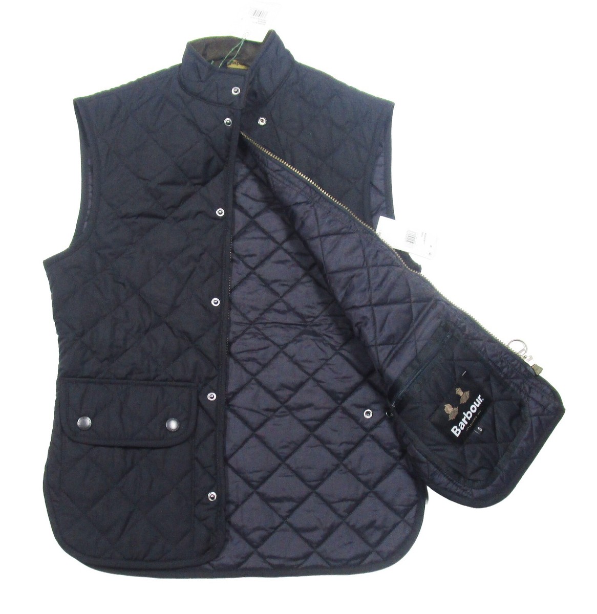 Barbour Men's Navy Lowerdale Quilted Gilet Full Zip Vest | eBay