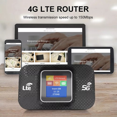 1/2/3x 4G LTE Tragbare Mobiler Wireless WLAN Router Hotspot WiFi Modem SIM Karte - Afbeelding 8 van 13