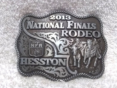 Lot of 2 Women\'s NFR Rodeo Belt Buckles Montana Silversmiths 2013 1993 Sealed NFR BELT BUCKLE 2013 MONTANA SILVERSMITHS NATIONAL FINALS  main image 2