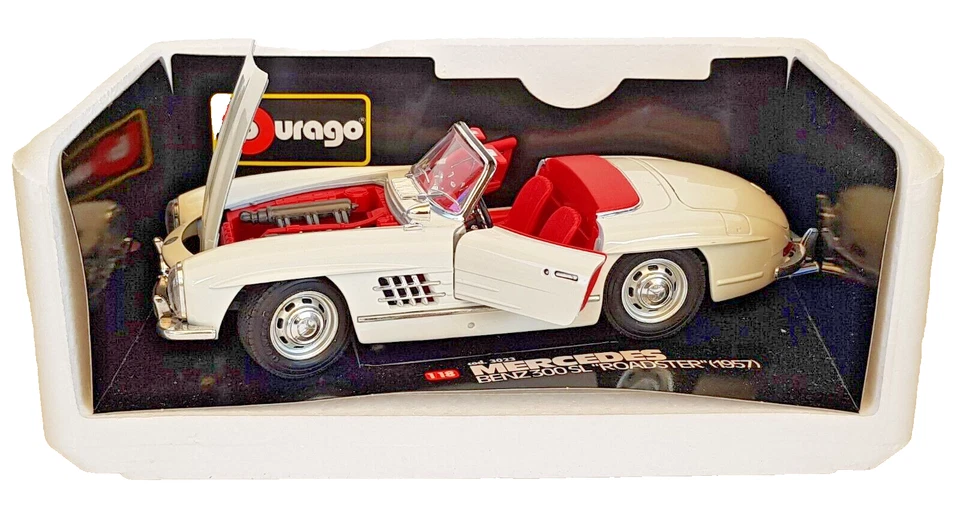 BBurago 3023 "Mercedes Benz 300 SL "Roadster" 1957" 1/18 Die-cast e plastica - Immagine 2 di 4