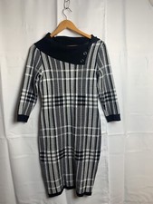 danny nicole sweater dress plaid black and white size S