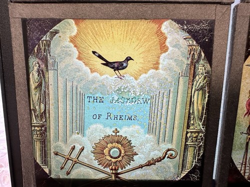 Magic Lantern Slides set of 12 THE JACKDAW OF RHEIMS Original Box - Picture 3 of 16