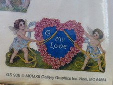 20 Victorian Love Stickers Hearts Cherubs/Angels Sealed Crafts NEW