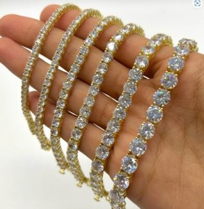 3Mm To 6Mm Round White Cubic Zirconia Tennis Bracelet 'S 925 Silver