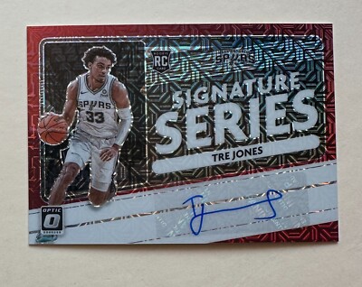 2020-21 Donruss Optic Signature Choice Red Prizm Tre Jones Rookie