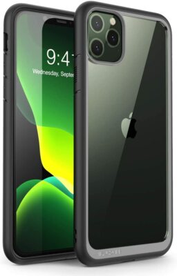 SUPCASE for iPhone 11 Pro Max 6.5'', Slim Clear Backing Case Bumper Back Cover