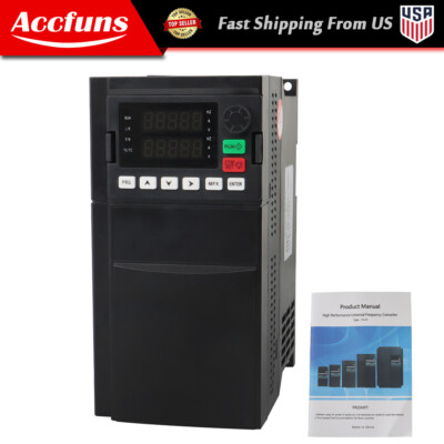 Variable Frequency Drive Inverter 10HP 220V CNC VFD VSD 7.5KW 1 To 3 Phase New