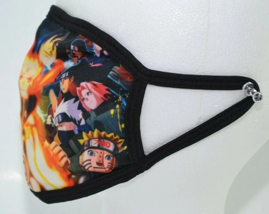 Máscara protectora con cubierta facial de anime Naruto niños/jóvenes nueva sin etiquetas Foto 3 de 4