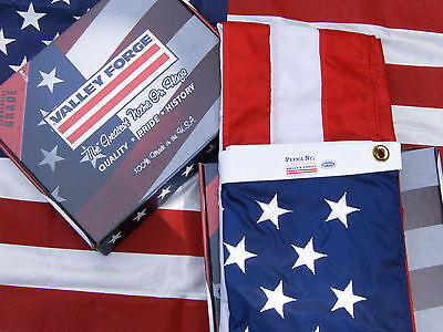 3' x 5' U.S Made in USA by Valley Forge "Perma-Nyl"  Nylon Flag Printed