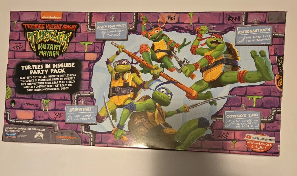 Teenage Mutant Ninja Turtles Mutant Mayhem - Paquete de fiesta Tortugas disfrazadas Nuevo en caja Foto 2 de 2