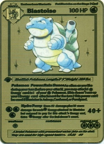 New ListingPokemon - Blastoise 1st Ed Gold Metal tcg Card - Collectible Card