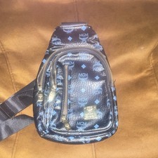 MCM Black Leather Crossbody Bag