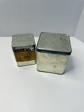 Lot of 2 Lipton&rsquo;s Tea Tins &mdash; Embossed Lids &ldquo;The Most Delicious&rdquo; &mdash; Vintage