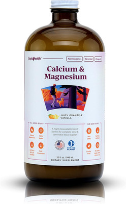 Calcium & Magnesium Adult Liquid Vitamin Supplement - Bone, Joint, Muscle, Co...