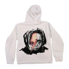 Revenge x Trippie Redd Arch Logo Hoodie Sweater Mens Small White Hooded New