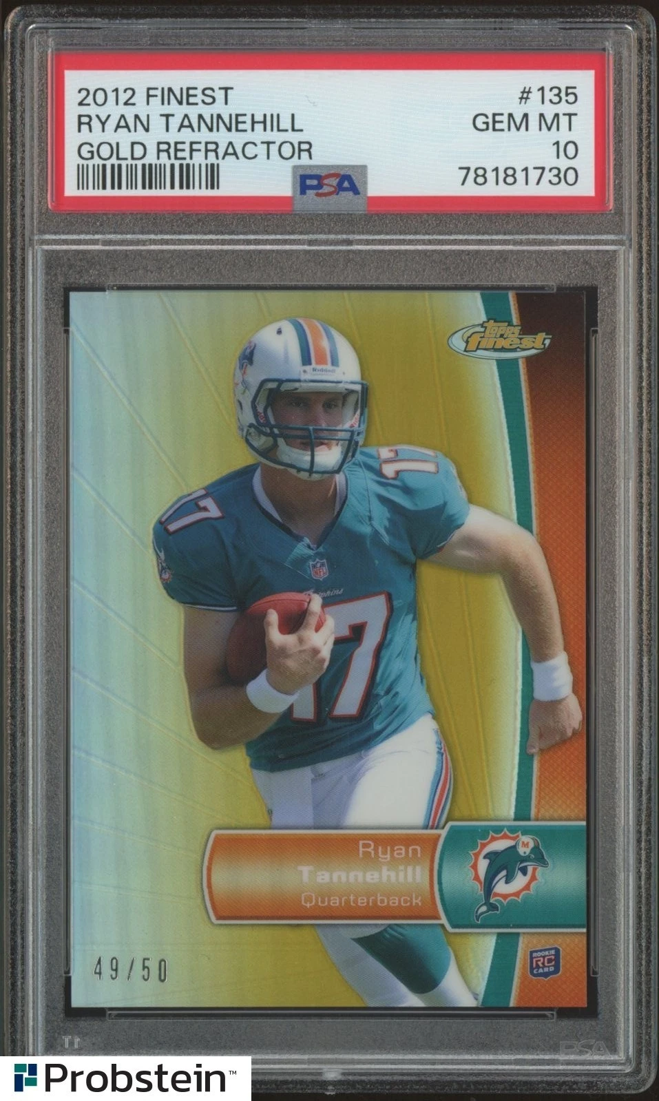 Ryan Tannehill Finest #135 Gold Refractor
