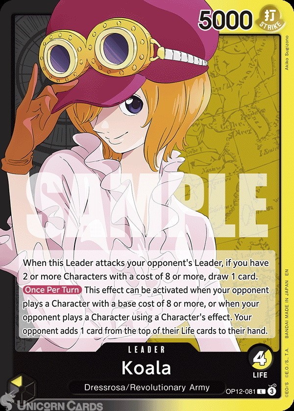 OP12-081 Koala : Leader English One Piece TCG Card : OP12: Legacy of the Master