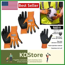 Knit Dipped Cut-Resistant Work Gloves, 2-Pair Pack