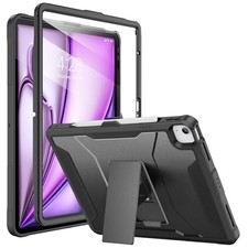 Case for iPad Air 13-Inch M3 2025, Built-in Screen Protector  Kickstand