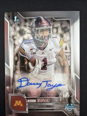 2025 Bowman U University Chrome Darius Taylor 1st Bowman Auto Autograph BCA-DT