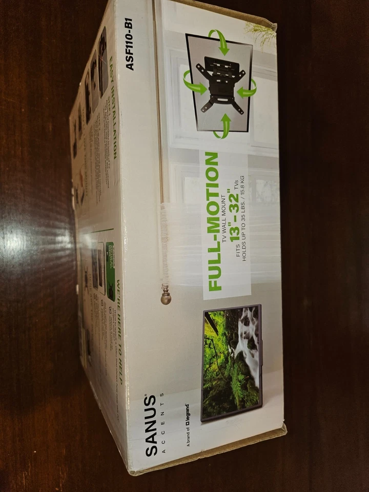 Sanus Accents Full Motion TV Wall Mount for 13"- 30" TVs. Holds Up To 35lb. NIB - Image 4 of 4