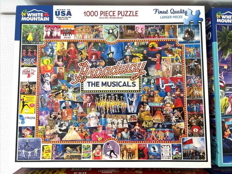 Lot Of 5 White Mountain 1000 Piece Jigsaw Puzzles VGUC - Believed To Be Complete - Image 3 of 4