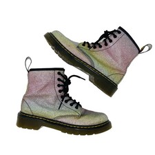 Dr. Martens 1460 Glitter Lace Up Combat Boots Size 2 Kids