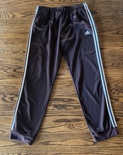 Women  s Adidas Dark Chocolate Brown Track Pants with Cuff - Size XL