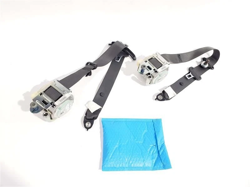 Pair Black Seat Belt OEM 2006 2007 2008 2009 2010 Pontiac Solstice  - Image 4 of 4