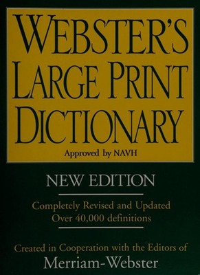 Webster's Large Print Dictionary - New Edition Lorraine Marchi