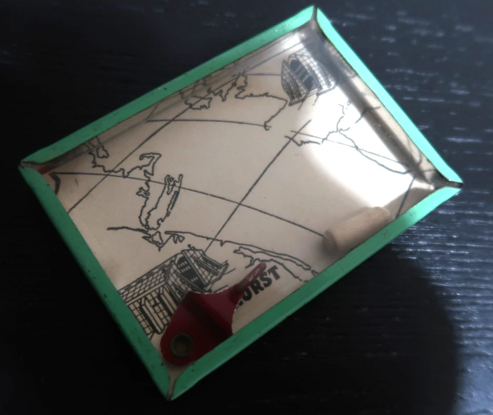 VTG Antique Lakehurst Blimp Jiggle Dexterity Puzzle Game Metal Glass Complete - Image 2 of 4