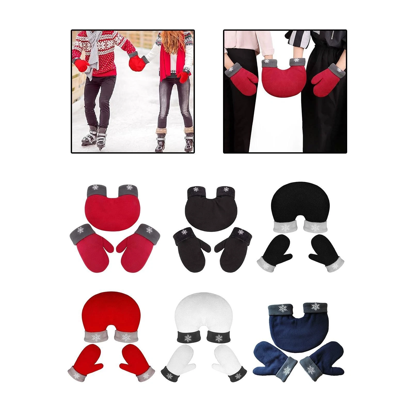 Couple Holding Hand Gloves Winter Warm Gloves for Cold Weather Skiing Hiking