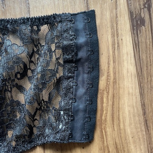 Vintage Christian Dior Black Satin & Lace Corset Bustier Size 36B Underwire - Picture 18 of 21