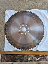 Vintage 27.5" Heavy Duty Sawmill Buzz Saw Blade Carbide Tip 3  3/16 Center