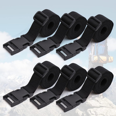 6 Pack Nylon Tie down Straps 1'' X 60'' Lashing Straps with Quick Release Adjustab
