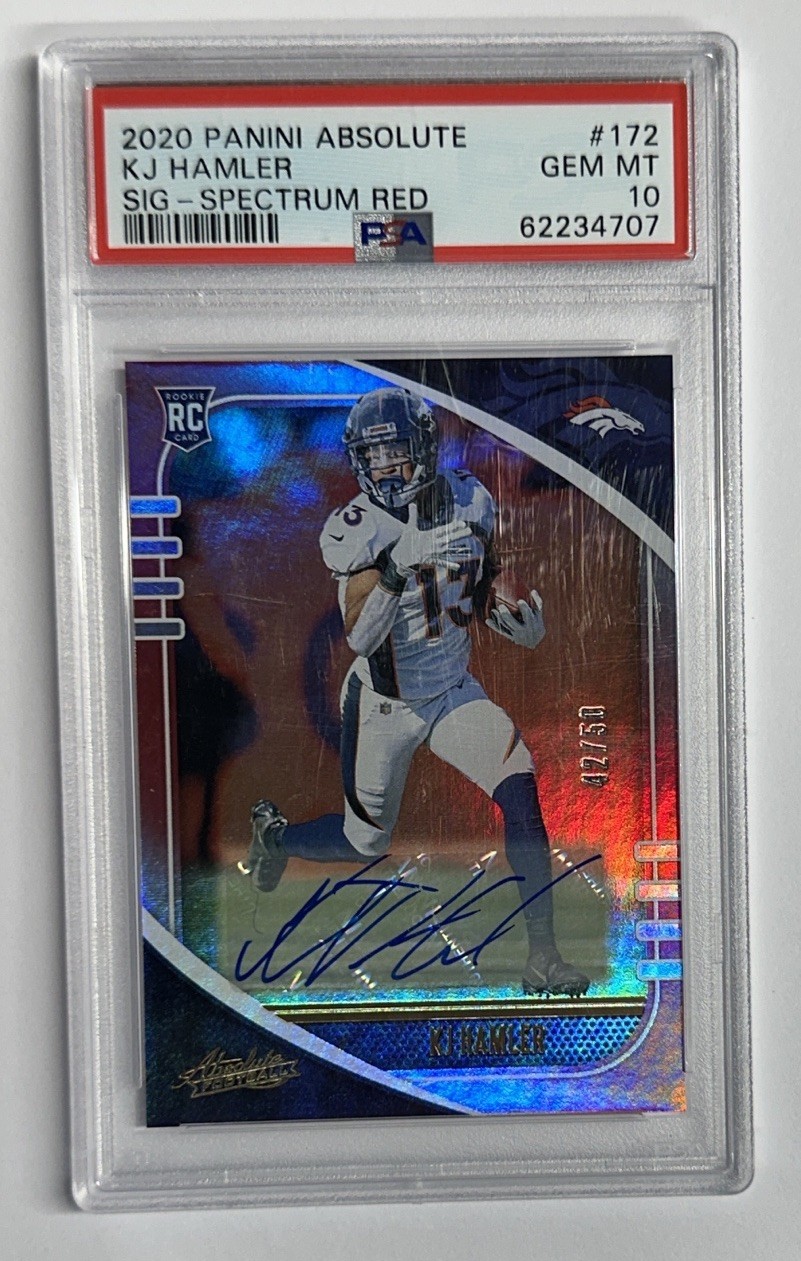 KJ Hamler Panini Absolute #172 Signature-Spectrum Red
