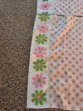 Vintage 70s Lady Pepperell Set of 2 Pink & Green Flower Power Pillowcases