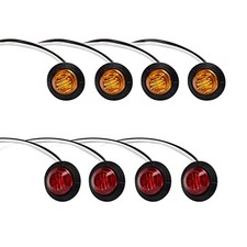 8Pcs 3/4inch Round Led Marker lights Turn Signals Compatible with