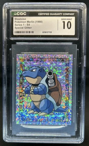 1998 Pokemon Merlin - S4 Blastoise Special Glitter CGC 10 Gem Mint