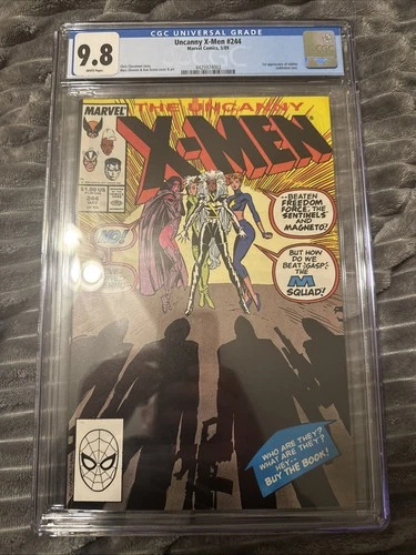 UNCANNY X-MEN #244 (Marvel Comics, 1989) CGC Graded 9.8  ~WHITE Pages