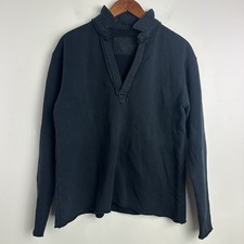 FRANK & EILEEN Patrick Henley Popover Triple Fleece Size S British Navy Preppy