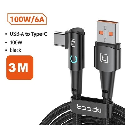 USB A auf USB C  Kurz 50cm,1m,2m USB C Kabel 90 Grad Winkel Schnellladekabel 60W
