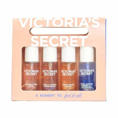 Victoria's Secret Travel Size Body Mist Set 2.5 fl oz Coconut Milk Rose + 3