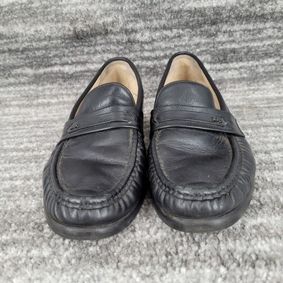SAS Shoes Hand Sewn Black Leather Comfort Loafers Mens Size  display picture 3