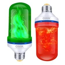 - LED Christmas Decorations Flame Effect Light Bulbs - Upgraded 4 Modes Two-T...
