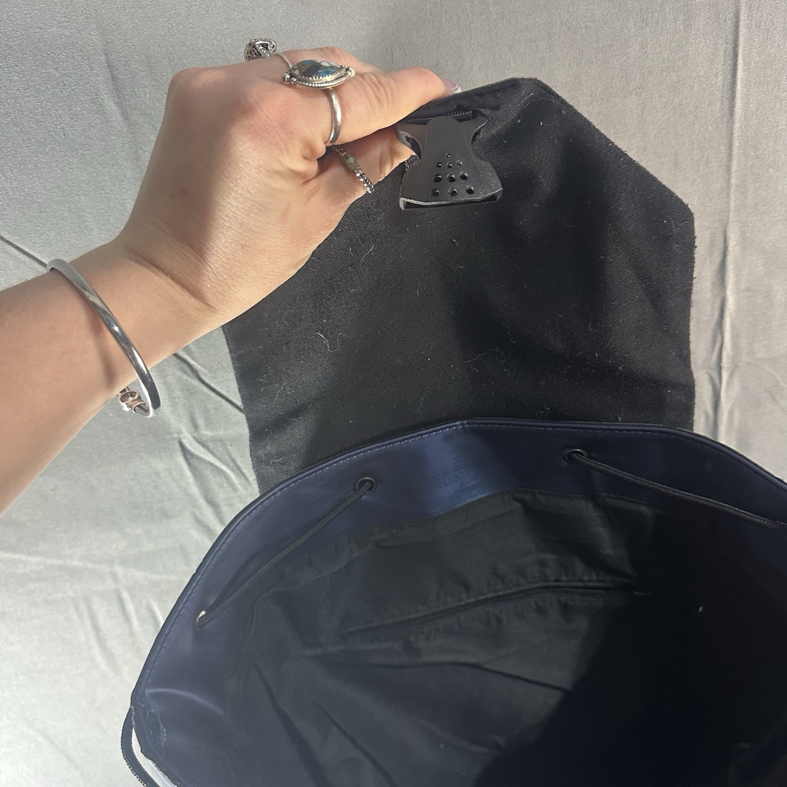 Geometric Prism Backpack Blue Foldable Origami St… - image 9