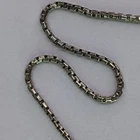 Vintage Sterling Silver 925 Box Chain Necklace Spring Ring Clasp Minimalist