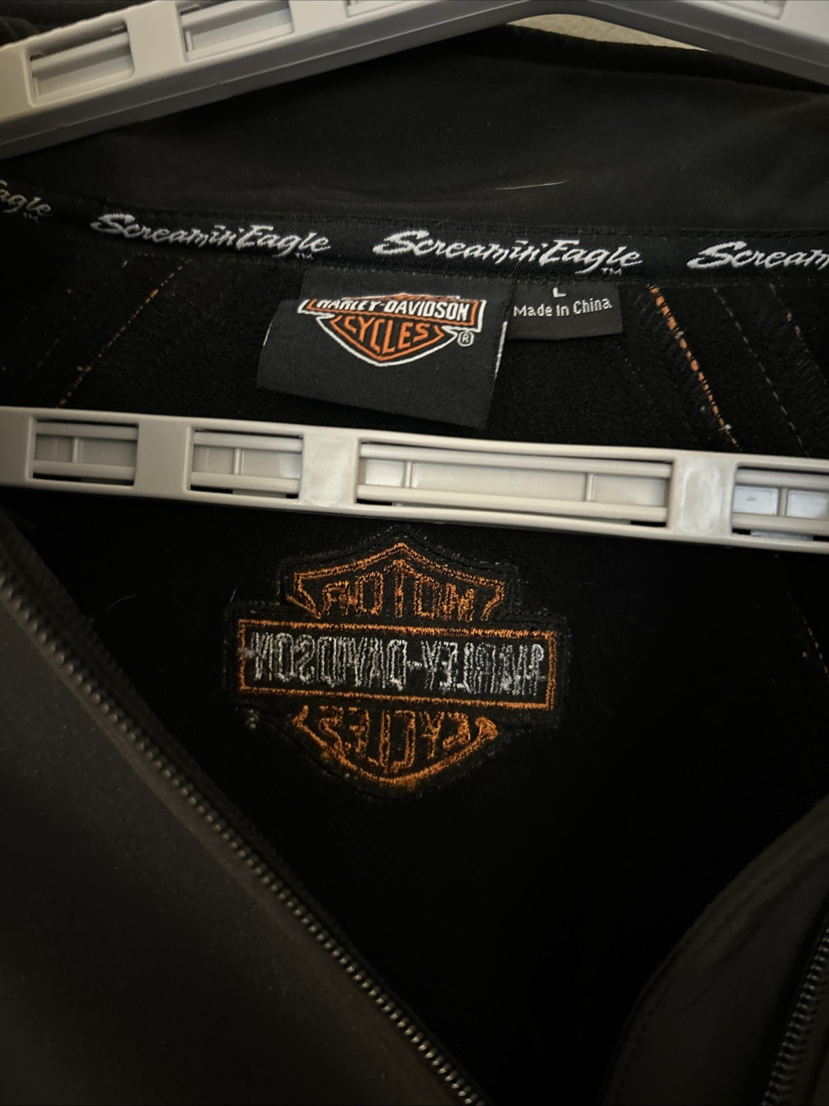 Harley Davidson Eagle Soft Shell Jacket Large Bla… - image 5