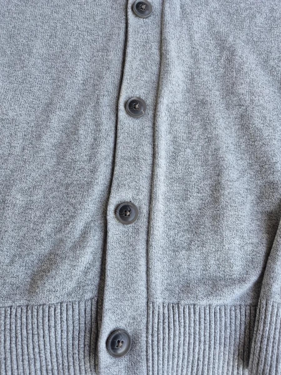 Cárdigan Tommy Hilfiger Lana Gris Cuello Chal Botonado Hombre 2XL